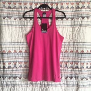 New with tags Nike pro pink tank top Xl